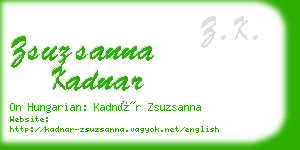 zsuzsanna kadnar business card